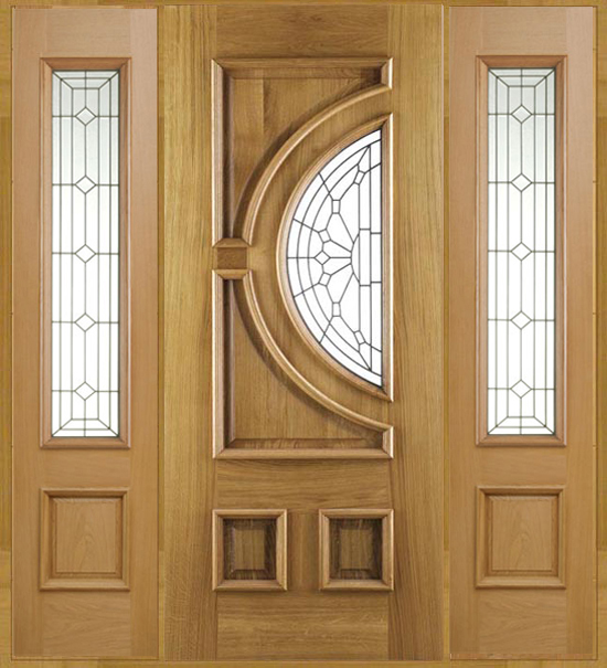 Empress Oak Front Door with Sidelight/s